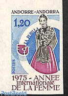 Andorra, French Post 1975 Int. Woman Year 1v, Imperforated, Mint NH, History - Various - Women - Int. Women's Year 1975 - Ongebruikt