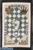 France 1966 Chess 1v, Imperforated, Mint NH, Sport - Chess - Nuovi