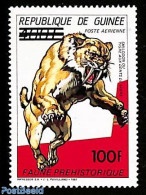 Guinea, Republic 1991 Sabre-tooth Tiger Overprint 1v, Mint NH, Nature - Prehistoric Animals - Préhistoriques