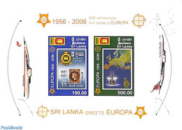 Sri Lanka (Ceylon) 2006 Europa Stamps S/s, Imperforated, Mint NH, History - Europa Hang-on Issues - Stamps On Stamps - European Ideas