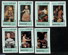 Aden 1968 Velasquez Paintings 7v, Imperforated, Mint NH, Art - Paintings - Aden (1854-1963)