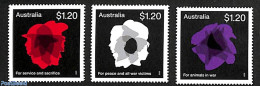 Australia 2023 Poppies Of Remembrance 3v, Mint NH, Nature - Flowers & Plants - Neufs