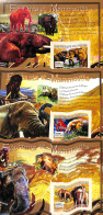 Guinea, Republic 2007 Elephants & Mammoths 3 S/s, Imperforated, Mint NH, Nature - Elephants - Prehistoric Animals - Vor- U. Frühgeschichte