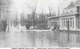 PARIS  INONDE  (Janvier 1910) Restaurant Ledoyen (Champs-Elysées) - Villeneuve Saint Georges