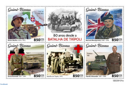 Guinea Bissau 2023 Battle Of Tripoli, Mint NH, Health - History - Transport - Red Cross - Militarism - Croce Rossa