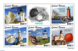 Guinea Bissau 2023 Lighthouses, Mint NH, Nature - Various - Shells & Crustaceans - Lighthouses & Safety At Sea - Maritiem Leven
