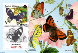 Guinea Bissau 2023 Extinct Butterflies, Mint NH, Nature - Butterflies - Flowers & Plants - Guinea-Bissau