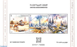 United Arab Emirates 2023 52nd Union Day Stamps S/s, Mint NH, Nature - Science - Transport - Camels - Mining - Aircraf.. - Vliegtuigen