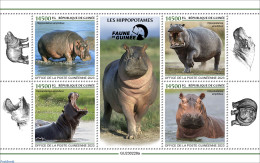 Guinea, Republic 2023 Hippos, Mint NH, Nature - Hippopotamus - Altri & Non Classificati