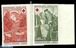 France 1970 Red Cross 2v, Imperforated, Mint NH, Health - Red Cross - Ungebraucht