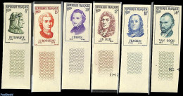 France 1956 Famous Persons 6v, Imperforated, Mint NH, Performance Art - Music - Art - Authors - Vincent Van Gogh - Com.. - Ongebruikt