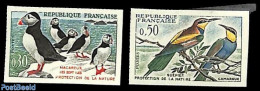 France 1960 Birds 2v, Imperforated, Mint NH, Nature - Birds - Unused Stamps
