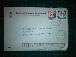 ITALIE, Enveloppe Envoyée à Buenos Aires, Argentine Avec Divers Timbres-poste (châteaux Ou Autres). Appartenant à La Co - 1991-00: Usados