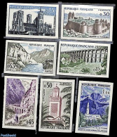 France 1960 Views 7v, Imperforated, Mint NH, Religion - Churches, Temples, Mosques, Synagogues - Art - Bridges And Tun.. - Ungebraucht