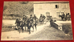 MILITARIA - ARMEE  BELGE  -  Batterie D'artillerie En Marche - Andere & Zonder Classificatie