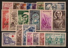 ALGERIE - Année Complète 1954 - N°YT. 308 à 324 - Complet - 20 Valeurs - Neuf Luxe ** / MNH / Postfrisch - Komplette Jahrgänge