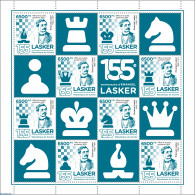 Guinea, Republic 2023 155th Anniversary Of Emanuel Lasker, Mint NH, Sport - Chess - Schaken