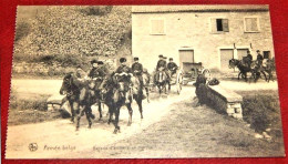 MILITARIA - ARMEE  BELGE  -  Batterie D'artillerie En Marche - Autres & Non Classés