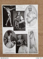 Carnevale 1926 Costume Paggio Contadina D'Ungheria Midinette Caterina Di Russia - Autres & Non Classés