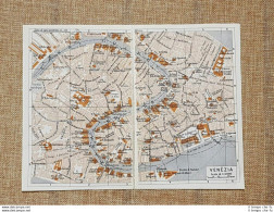 Pianta O Piantina Del 1937 La Città Di Venezia Veneto (1) T.C.I. - Mapas Geográficas