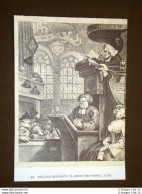 Il Sonno Dei Fedeli, 1736 William Hogarth Stampa Popolare Inglese Inghilterra - Sonstige & Ohne Zuordnung