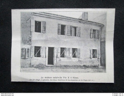 Famiglia Papa Pio X - La Casa Natale Di Pio X A Riese Stampa Del 1903 - Other & Unclassified
