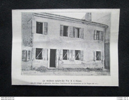 Famiglia Papa Pio X - La Casa Natale Di Pio X A Riese Stampa Del 1903 - Autres & Non Classés