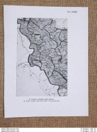 Carta O Mappa Territorio Carsolano Negli Abruzzi Zuccagni Orlandini Stampa '900 - Other & Unclassified