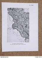Carta O Mappa Territorio Carsolano Negli Abruzzi Zuccagni Orlandini Stampa '900 - Altri & Non Classificati