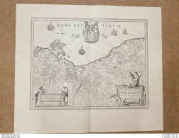 Carta Geografica O Mappa Pomeraniae Ducatus Tabula Anno 1632 Di Blaeu Ristampa - Landkarten