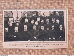 Milano Nel 1925 Opera Cardinal Ferrari Raduno Di Sacerdoti Decennale Ordinazione - Other & Unclassified