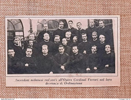 Milano Nel 1925 Opera Cardinal Ferrari Raduno Di Sacerdoti Decennale Ordinazione - Autres & Non Classés