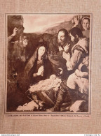 L'adorazione Dei Pastori Giosuè Ribera Spagnoletto Louvre Parigi Stampa Del 1925 - Sonstige & Ohne Zuordnung