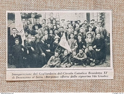 Desenzano Al Serio 1925 Gagliardetto Circolo Cattolico Benedetto XV Ida Giudici - Autres & Non Classés