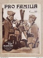 Copertina Pro Familia Del 1938 Roma Vittorio Emanuele III Manovre Corpo D'armata - Other & Unclassified