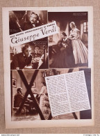 Film Giuseppe Verdi Illustrazione Di Cinema Anno 1938 - Autres & Non Classés