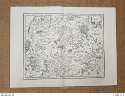 Carta Geografica O Mappa Palatinatus Rheni Anno 1650 Ristampa - Landkarten