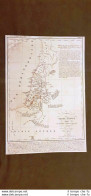 Terrasanta Terra Santa Israele Giuda 975-588 A.C.Carta Geografica Del 1859 Houze - Cartes Géographiques