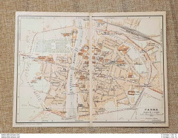 Pianta O Piantina Del 1939 La Città Di Parma Emilia Romagna T.C.I. - Geographical Maps