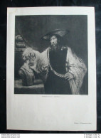 Rembrandt: Aristotele - San Paolo - Davide, Saul, Golia Stampa Del 1928 - Andere & Zonder Classificatie