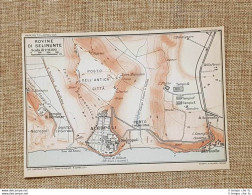 Carta O Cartina Del 1919 Rovine Di Salinunte Acropoli E Necropoli Sicilia T.C.I. - Geographische Kaarten