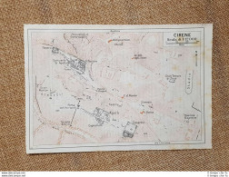 Carta Geografica O Cartina Del 1940 Città Di Cirene Al-Jabal Al-Akhdar Libia TCI - Geographische Kaarten