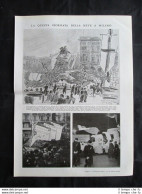 Giornata Della Neve A Milano + Giovanni Delle Bande Nere Stampa Del 1937 - Sonstige & Ohne Zuordnung