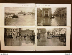 Piena Del Tevere A Roma Nel 1915 E Aereo Tedesco Taube WW1 Prima Guerra Mondiale - Autres & Non Classés