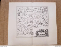 Carta Geografica O Mappa Middlesex County U.K. Anno 1645 Joan Blaeu Ristampa - Geographical Maps