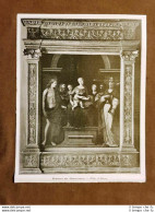 Pala D'altare Opera Di Rodolfo Del Ghirlandaio Stampa Del 1925 - Altri & Non Classificati