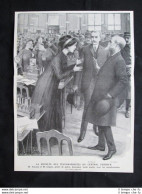 Simyam E Lepine Discutono Con Operatori Del Telegrafo Di Parigi Stampa Del 1909 - Other & Unclassified