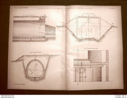 Tavola Dei Primi 900 Galleria Artificiale A Sagoma Policentrica Argilla V. Baggi - Otros & Sin Clasificación