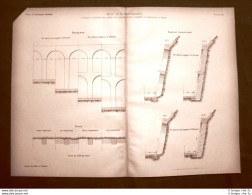 Tavola Dei Primi 900 Muri Di Rivestimento Pilastri Ed Archi Specchi Vuoti Baggi - Other & Unclassified