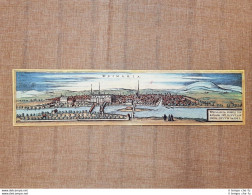 Veduta Della Città Weimar Turingia Germania Anno 1572 Braun E Hogenberg Ristampa - Cartes Géographiques